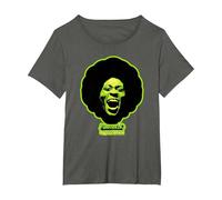 George Clinton Funkadelic Cerveau d'asticot Vert T-Shirt, Femme Grandes Tailles, Asphalte, 6X