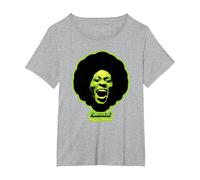 George Clinton Funkadelic Cerveau d'asticot Vert T-Shirt, Femme Grandes Tailles, Gris Chiné, 6X