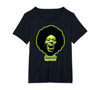 George Clinton Funkadelic Cerveau d'asticot Vert T-Shirt, Femme Grandes Tailles, Noir, 6X