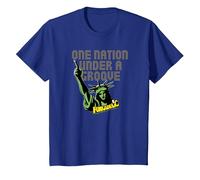 George Clinton Funkadelic Statue de la Liberté T-Shirt, Enfant, Bleu Royal, 6 Ans