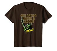 George Clinton Funkadelic Statue de la Liberté T-Shirt, Enfant, Marron, 6 Ans