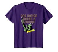 George Clinton Funkadelic Statue de la Liberté T-Shirt, Enfant, Violet, 6 Ans