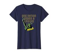 George Clinton Funkadelic Statue de la Liberté T-Shirt, Femme, Bleu Marine, L