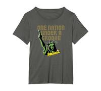 George Clinton Funkadelic Statue de la Liberté T-Shirt, Femme Grandes Tailles, Asphalte, 6X