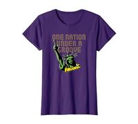 George Clinton Funkadelic Statue de la Liberté T-Shirt, Femme, Violet, S