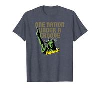 George Clinton Funkadelic Statue de la Liberté T-Shirt, Homme, Bleu Chiné, S