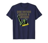 George Clinton Funkadelic Statue de la Liberté T-Shirt, Homme, Bleu Marine, S