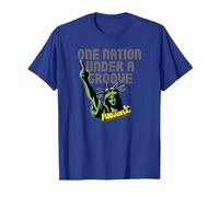 George Clinton Funkadelic Statue de la Liberté T-Shirt, Homme, Bleu Royal, S