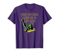 George Clinton Funkadelic Statue de la Liberté T-Shirt, Homme, Violet, S