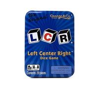 George et Company LLC - LCR gauche Centre droite Jeu de dés - Bleu Tin - version anglaise