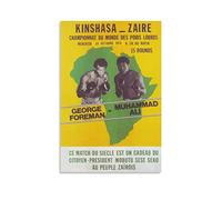 George Foreman Ali Rumble In The Jungle Boxing Poster vintage Impression sur toile Décoration murale pour maison, chambre à coucher, salon 50 x 75 cm