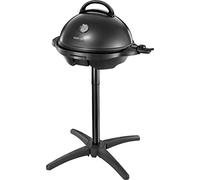 George Foreman Barbecue 2 en 1 électrique: Grill sur pied & de table (utilisation intérieure & extérieure, balcon & cuisine, Ø44,5cm, indicateur de température, bac à graisse, 2400W) 22460-56