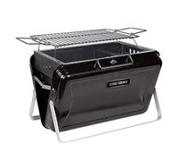 George Foreman GFPTBBQ1005B Barbecue à charbon portable, portable, pieds pliables robustes, poignée pratique, léger, camping, noir, barbecue au charbon de bois, GFPTBBQ1005B