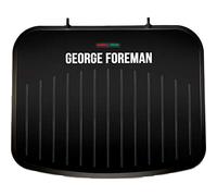 George Foreman Gril électrique Moyen [Antiadhésif, Sain, Plaque chauffante, Toastie, Plaque chauffante, Panini, BBQ, Économie d'énergie, Rangement Vertical, Nettoyage Facile, Bac d'égouttage