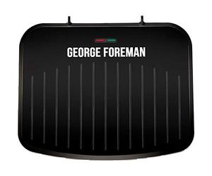 George Foreman Gril électrique Moyen [Antiadhésif, Sain, Plaque chauffante, Toastie, Plaque chauffante, Panini, BBQ, Économie d'énergie, Rangement Vertical, Nettoyage Facile, Bac d'égouttage