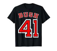 George H.W Bush 41 President US Patriotic Jersey Style Chemise T-Shirt