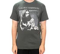 George Harrison Live Portrait T-Shirt, Gris-Gris (Anthracite), X-Large Homme