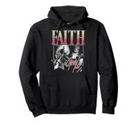George Michael Faith Star Guitare et Script Bleu Sweat à Capuche