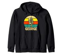 George Microphone rétro des années 80 pour Homme et Enfant Sweat à Capuche