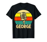 George Microphone rétro des années 80 pour Homme et Enfant T-Shirt
