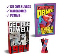 George Orwell - 1984 + A revolução dos bichos: Kit com 2 livros, postais e marcadores
