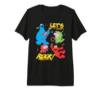George Pig and Cookie Monster Let's Rock T-Shirt Haut de Gamme