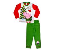 George Pig Pyjama de Noël « Bedtime » 18 mois à 5 ans Peppa PJ, Vert, 2-3 ans