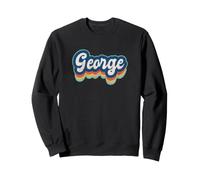 George Prénom Garçon Style Vintage Années 70 80 Personnalisé Sweatshirt