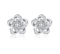 GEORGE · SMITH Boucles d'oreilles Argent Sterling 925 pour Femme Boucles d'oreilles Fleur avec Zircone Cubique 5A, Boucle d'oreille Femme Cadeau Bijoux Idéales