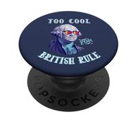 George Washington 4th July Too Cool for British Rule PopSockets PopGrip Adhésif