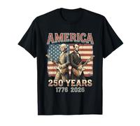 George Washington Abe Lincoln Guitare USA 250th T-Shirt