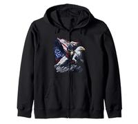 George Washington chevauchant Un Aigle à tête Blanche Patriotique Sweat à Capuche
