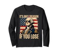 George Washington It's Only Treason If You Lose 4th of July Manche Longue