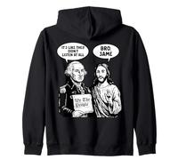 George Washington Jesus Bro Same Funny Meme Political Humor Sweat à Capuche