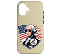 George Washington n'a Pas de Roi drôle en Amérique Coque pour iPhone 16