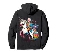 George Washington Riding A Unicorn Rainbow Graphic Colorful Graphic Sweat à Capuche