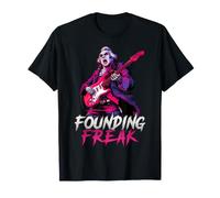 George Washington Zombie Jouant de la Guitare Founding Freak Band T-Shirt