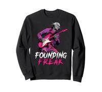 George Washington Zombie Jouant de la Guitare Founding Freak Music Sweatshirt