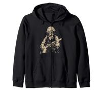 George Washington Zombie Undead Jouant de la Guitare Alt Goth Band Sweat à Capuche