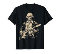 George Washington Zombie Undead Jouant de la Guitare Alt Goth Band T-Shirt