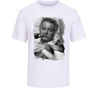 Georges Brassens Singer Cotton Classic Breathable T Shirt Casual Round Neck Easy Tee Comfortable Tees White L