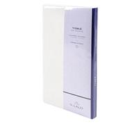 Lalo 25050L - Un sachet de correspondance comprenant 10 cartes simples 10,3x21,3 cm 300g et 10 enveloppes doublées 11x22 cm, Papier vergé de France, Extra-blanc