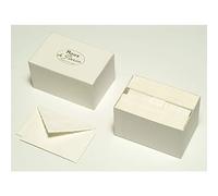 Georges Lalo. 92300LCoffret Mode de Paris - Ensemble 30 cartes et 30 enveloppes coupe Moyen-Age - blanc cassé