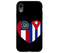 Georgia and Cuba Flags: Heart Shaped Unity Coque pour iPhone XR