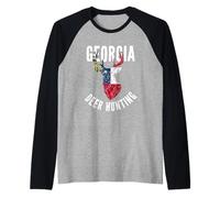 Georgia Deer Hunting Buck Stag Hunter Manche Raglan