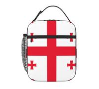 Georgia Drapeau Sac À Repas Isotherme Glacière Portable Sac Fourre-Tout Imperméable Respirant Léger Et Durable Pour Collégiens Snacks