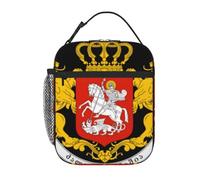 Georgia Emblème National Sac À Repas Pour Femmes Hommes Large Ouverture Portable Poche Boîte À Repa Adultes Sac À Repas Enfants Pique-Nique Plage