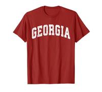 Georgia GA Vintage Athletic Sports Design Rouge T-Shirt