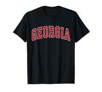 Georgia GA Vintage Athletic Sports Style années 80 90 Rouge T-Shirt