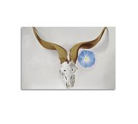 Georgia O'Keeffe - Affiches d'œuvres d'art sur toile de peintures à la tête de Ram, gloire du matin bleue, décoration murale artistique musicale et cinéma, pour salon, chambre à coucher, 30 x 45 cm